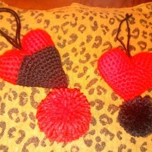 Crochet heart handbag/Keychain accessory